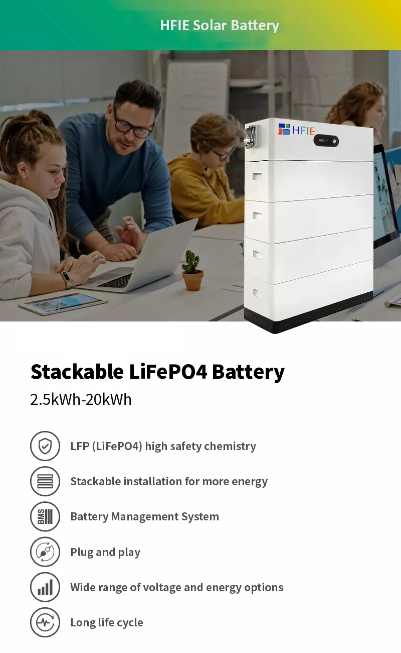 Hfie New High Voltage 48V 200ah 2.5/20/15/10 Kwh Lithium Ion Batteries LiFePO4 Solar Power Bank for Home Energy Storage Systems