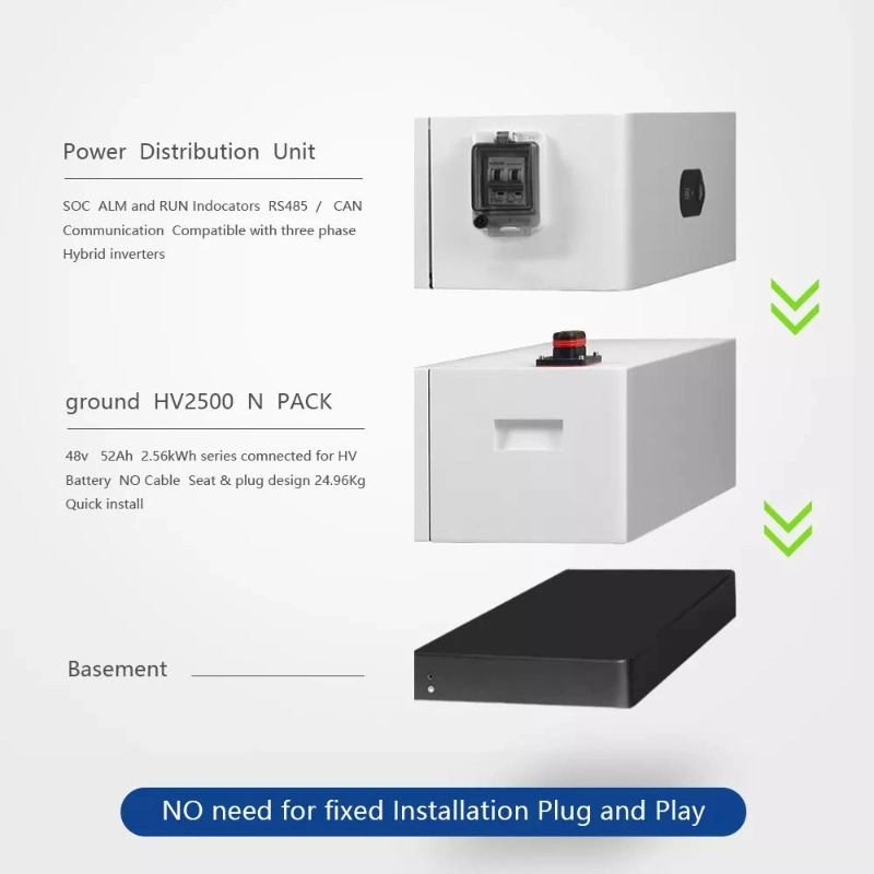 Hfie New High Voltage 48V 200ah 2.5/20/15/10 Kwh Lithium Ion Batteries LiFePO4 Solar Power Bank for Home Energy Storage Systems